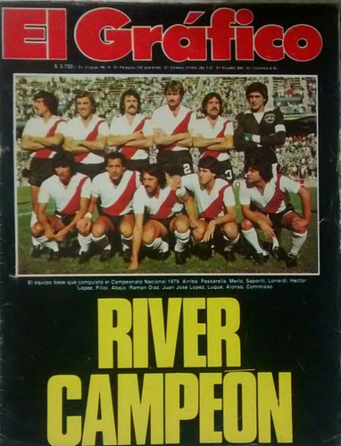 El Grafico 3142 River Campeon Nacional 1979 ,river Vs Union