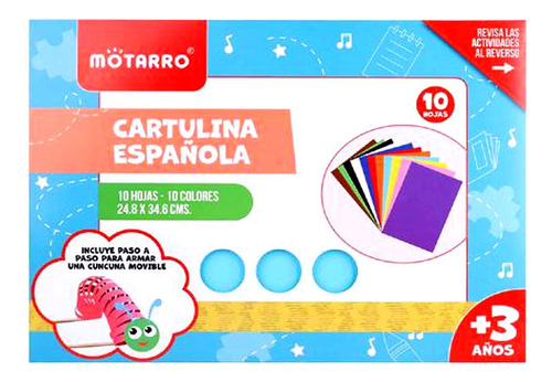 Carpeta Cartulina Española 10 Pliegos 10 Colores