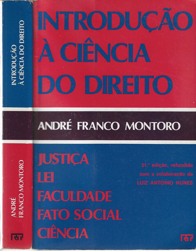 Livro Introdução À Ciência Do Direito - 21ª Edição / André Franco Montoro