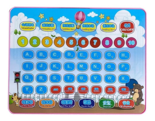 Juego Tipo Tablet Juguete Didactico Aprender Ingles Y Chino