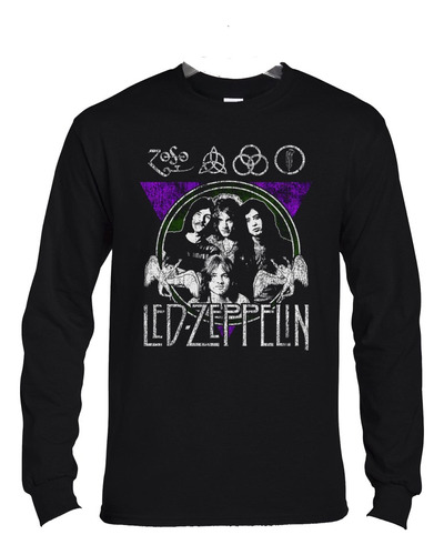 Polera Ml Led Zeppelin Vintage Faces Rock Abominatron
