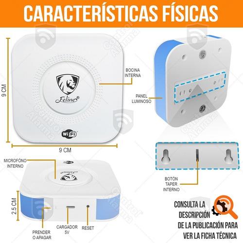 Imagen 10 de 10 de 7 Alarma Wifi Anti Robo App Google Alexa Seguridad Casa