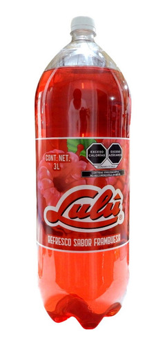 Refresco De Botella Lulu 3 Litros Sabor Frambuesa