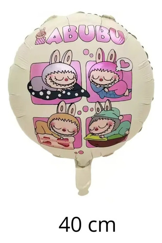 Globos Metálicos De Cumpleaños Decoración Labubu Fiesta Violeta Morado