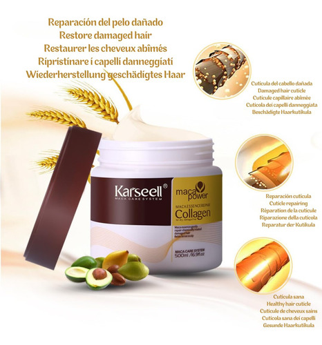 Tratamiento Capilar Con Colágeno Karseell, Acondicionador De