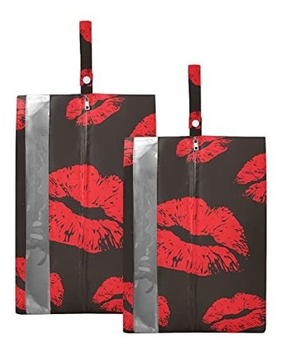 Bolsa Para Zapatos - Susiyo Valentine Red Lip Print Shoe Bag