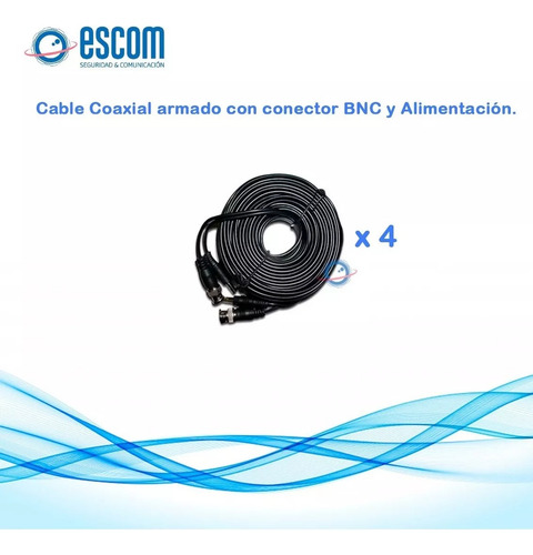 Kit 4 Camaras Epcom 1080p 2mp Cctv Circuito Cerrado Cct