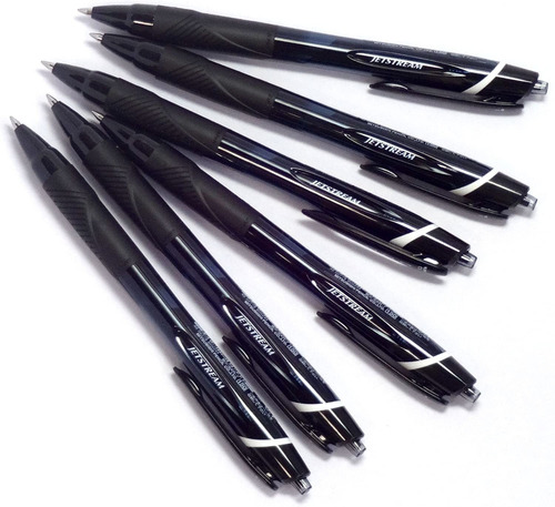 Uni Jetstream Standard Ballpoint Pen, 0.7 Mm, Black Ink, Bla