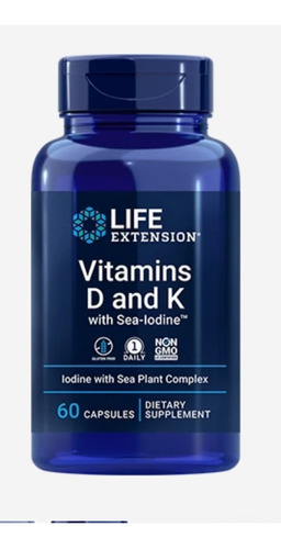 Vitamina D & K ( Iodo ) 60c Life Extension Saúde Do Coração 