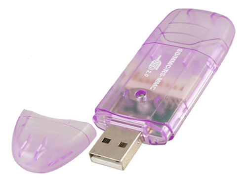 Lector Tarjeta Memoria Usb 2.0 Sd Mmc Rs-mmc Purpura Modelo: