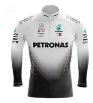 Comprar Camisa Ciclismo Petronas Branca Manga Longa Masculina Mtb Uv