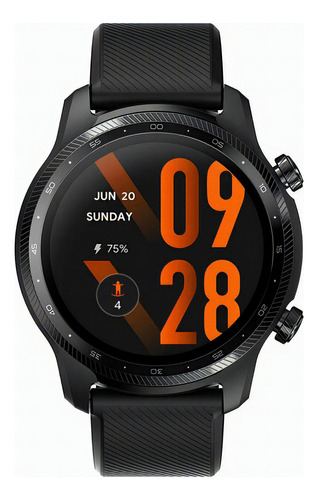 Color de la funda para Ticwatch Pro 3 Ultra: negro, Color de banda: negro, Color del bisel: negro