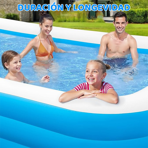 Alberca Inflable Rectangular Familia Piscinas 200x150x51cm Inflables De Alberca Alberca De Plastico Rigido