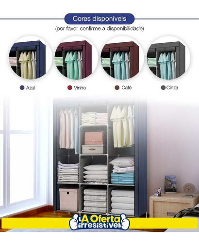 Imagem 5 de 7 de Guarda Roupa Dobrável Organizador Roupa Melhor Preço Loi