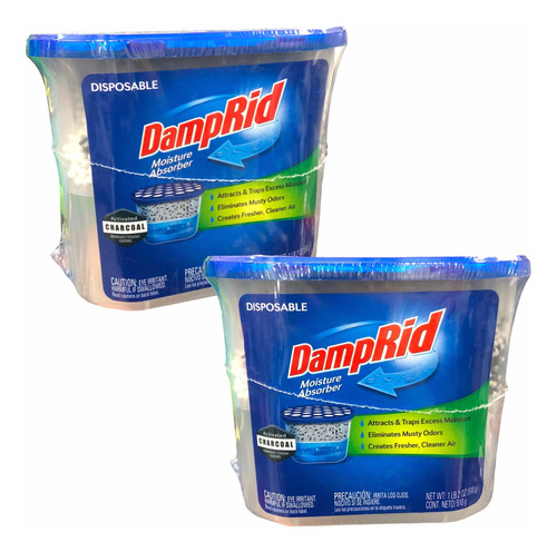 2x Recipiente Absorbe Humedad Damprid 510g Elimina Olores