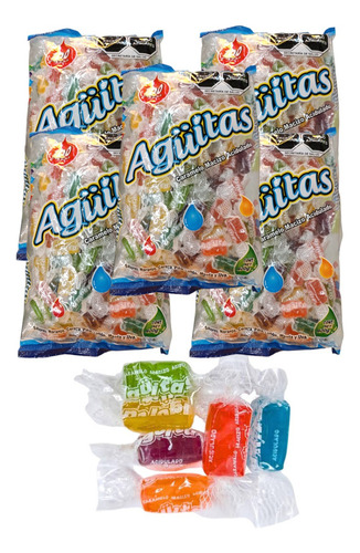 Caramelo Aguitas Naranja Cereza Pina Limon Menta Uva 700 Pz