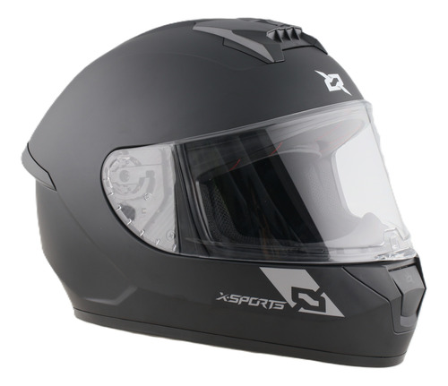 Casco Integral Moto Negro Mate X Sports - Gkmotos.uy