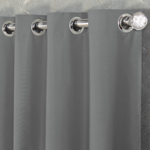 Cortina Blackout 100% Em Tecido + Pvc 3,00m X 2,70m Cinza