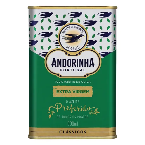 Azeite de Oliva Extra Virgem Português Andorinha Clássicos Lata 500ml Azeite de Oliva Extra Virgem Português Andorinha Clássicos Lata 500ml