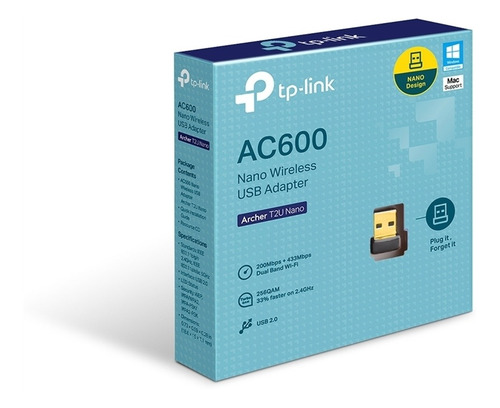 Adaptador Wifi Usb Tp-link Archer T2u Nano 600mbps