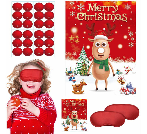 Annido Juegos De Navidad Para Niños Pin The Nose Renos Activ