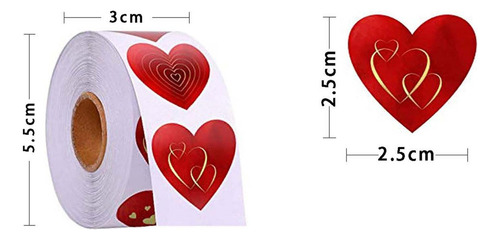 Sello De Pegatinas Para El Estampado De Corazones 2,5 Cm.