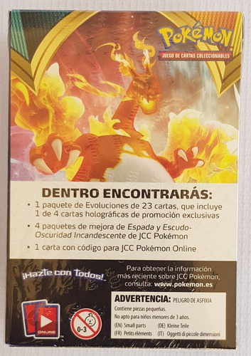 Imagen 3 de 3 de Pokemon Tcg Combina Y Combate Oscuridad Incandescente Nueva