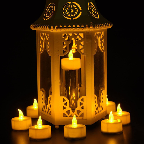 Velas De Té Con Pilas, Luces De Té Led Sin Llama Realistas Y