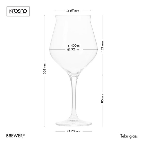 Copa Degustación De Cerveza Teku Cristal Krosno - Set X6u