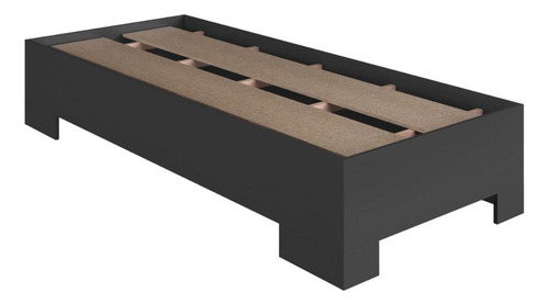 Cama Solteiro Box Com Estrado Cx1080 190x80cm Grafite