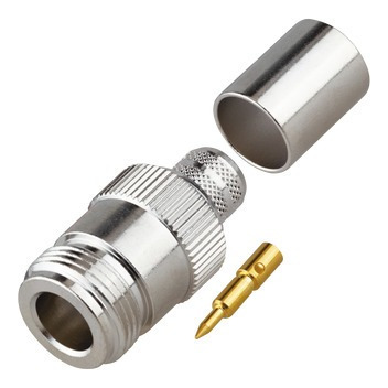 Rf Industries,ltd Conector N Hembra Inverso De Anillo Plegab