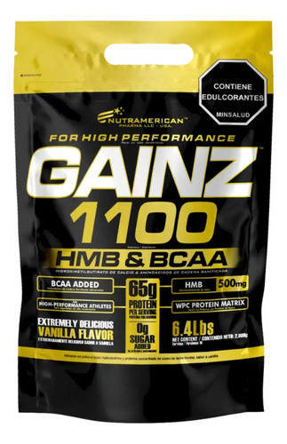 Gainz 1100 Hmb & Bcaa Mass G 6.4 - Unidad a $169900