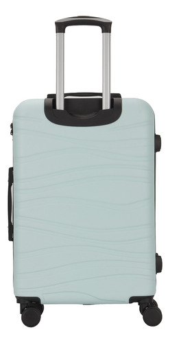 Set Completo De 3 Valijas Para Viaje Zom Linea Wavy | Blue Mint Con Carcaza Rígida, Carro Reforzado Y Candado De Combinación.