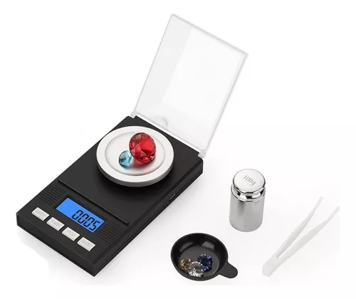 Bascula Precision 0.001g/50g, Balanza Precision, Báscula De Precisión, bascula Miligramos, Con Pantalla LCD,Pesas De Calibración,Pinzas Y Platos  De Pesaje Para Cocina, Polvos,pesaje De Joyas : : Salud y cuidado  personal