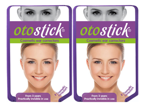 Otostick - Paquete De 2 Correctores De Orejas Discretos Y Cosméticos De 8 Unidades - Productos Correctivos Para El Cuidado De Los Oídos Para Pinzamiento De Oídos Sin Cirugía A Partir De 3 Años