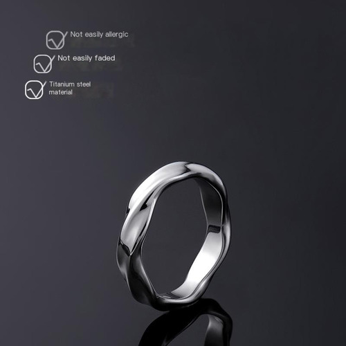 Anillo De Dedo Índice Ondulado Retro For Hombre