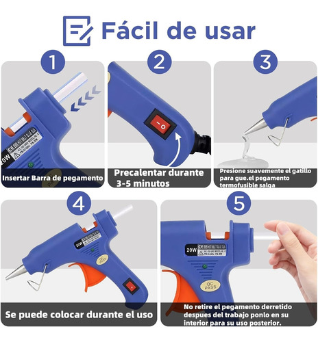 2 Piezas Pistola De Silicon+100 Piezas Silicona En Barra