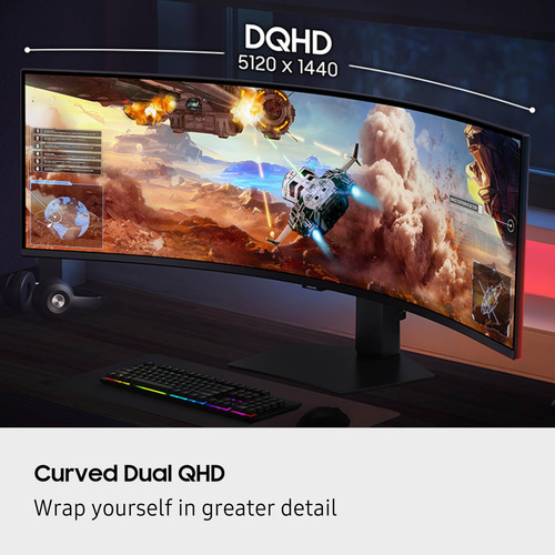 Monitor Curvo Samsung Odyssey G9 De 49 Pulgadas, 144hz, Pant