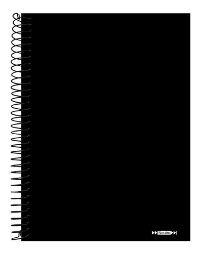 Imagem 1 de 2 de Caderno 1/4 Pequeno Espiral Capa Dura Preta 96 Fls Tamoio