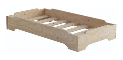Tarima Montessori 1.5plazas ,madera Pino ,modelo Mts 5