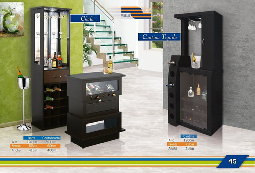 Cantina De Madera Chala Elegante Moderna |2 Piezas