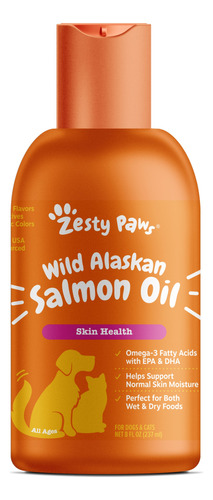 Zesty Paws Sup.alimenticio,aceite De Salmon P/perros Y Gatos