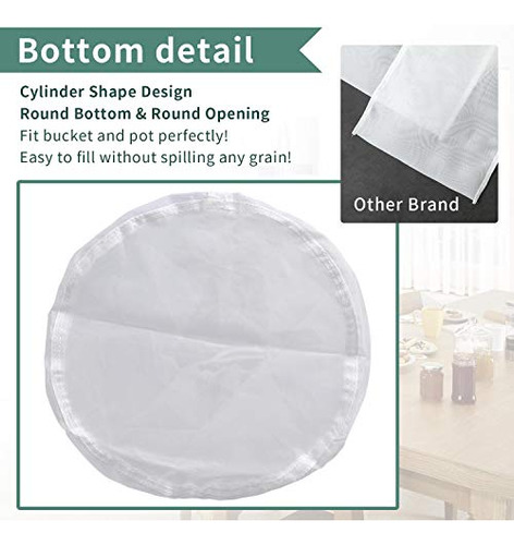 Bolsa Colador De Alimentos Cocina 120micron Nylon 12x18in