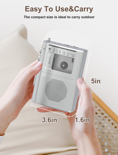 Reproductor Y Grabador De Casetes Jazmm Con Transmisor Bluet