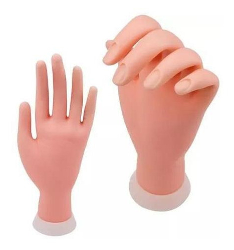 Mão Para Treino Silicone Dedo Flexível Manicure