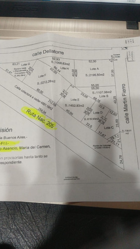 Imagen 9 de 10 de Vendo Lote Sobre Ruta 205, Muy Buena Ubicación!!