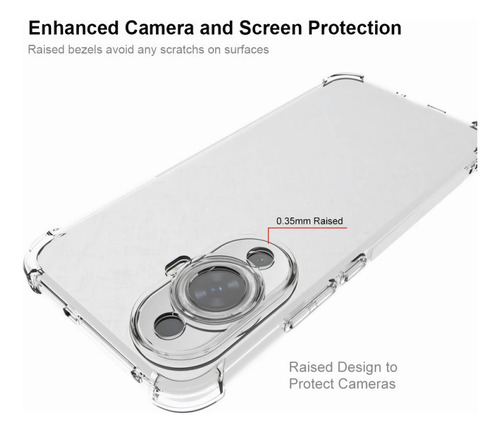 Funda Acrigel Airbag Rígido Para Huawei Nova 11 Transparente Acrigel Reforzado