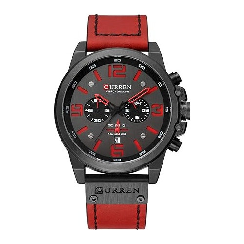 Reloj De Cuero De Lujo Curren Hombre Chronograph 8314 Cuarzo