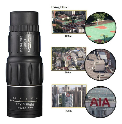 Mini Telescopio Monocular Visión Nocturna Impermeable 16x52