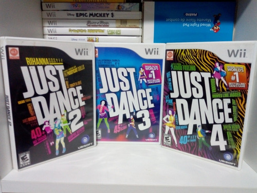 Just Dance Wii 2 ,3 ,4 Originales Wiiu , Set De 3 Pack Baile